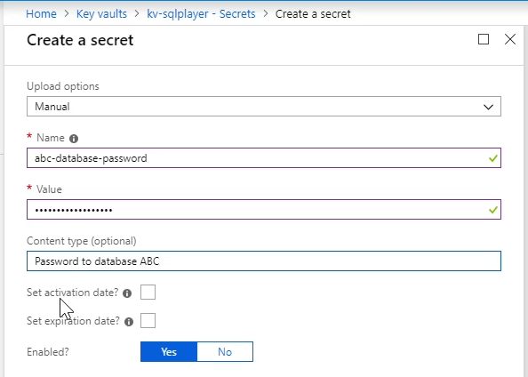 Azure Key Vault Generate Password